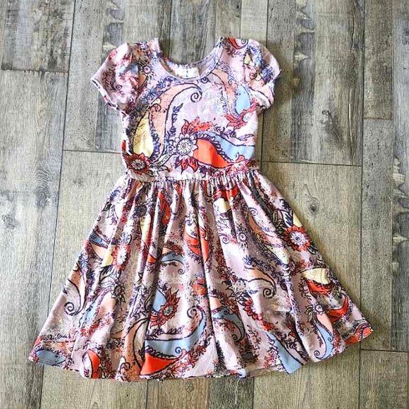 Dot Dot Smile Twirl Dress | Paisley Floral Print | Size 3/4 - Picture 1 of 8